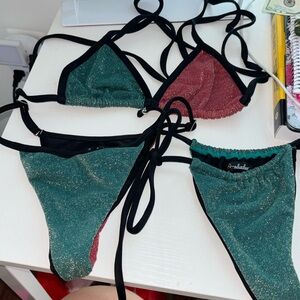 Anybody beachwear Brazilian biniki set 3 piece